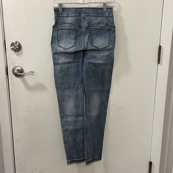 Coco + Carmen OMG Distressed Skinny Ankle Jeans Light Wash Pull On Pants Sz S - Picture 3 of 11